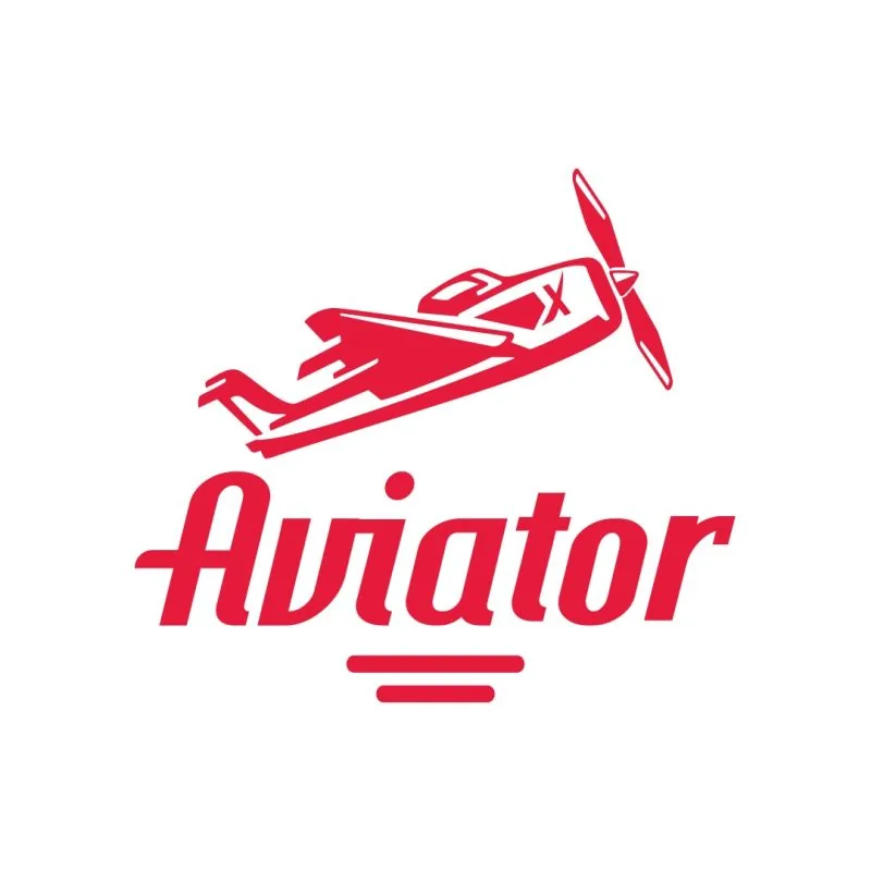 The Aviator wordmark, a red aeroplane above the game name